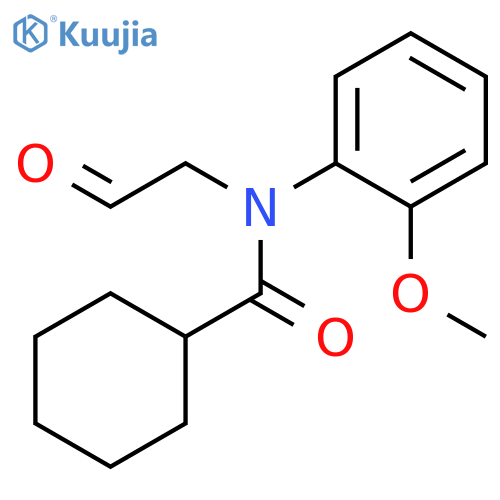 CYCLOHEXANECARBOXAMIDE, N-(2-METHOXYPHENYL)-N-(2-OXOETHYL)- structure