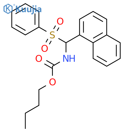 CARBAMIC ACID, [1-NAPHTHALENYL(PHENYLSULFONYL)METHYL]-, BUTYL ESTER structure