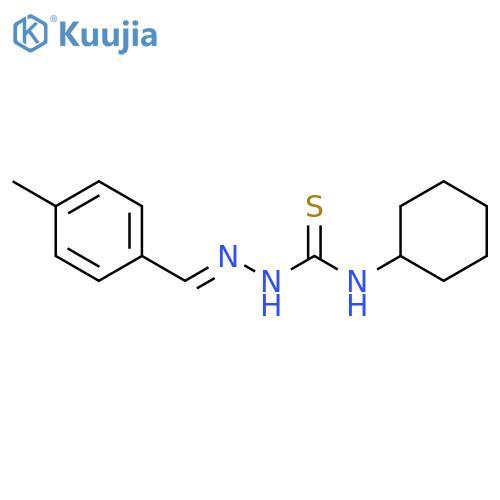 Hydrazinecarbothioamide, N-cyclohexyl-2-[(4-methylphenyl)methylene]- structure