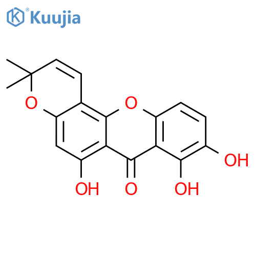 3H,7H-PYRANO[2,3-C]XANTHEN-7-ONE, 6,8,9-TRIHYDROXY-3,3-DIMETHYL- structure