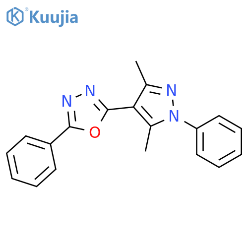 1,3,4-OXADIAZOLE, 2-(3,5-DIMETHYL-1-PHENYL-1H-PYRAZOL-4-YL)-5-PHENYL- structure