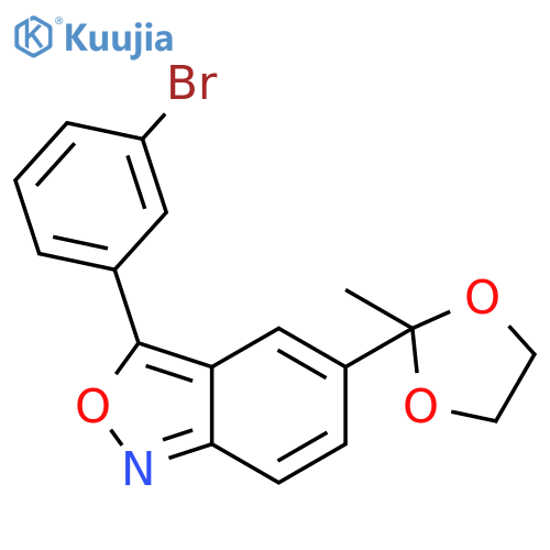 2,1-BENZISOXAZOLE, 3-(3-BROMOPHENYL)-5-(2-METHYL-1,3-DIOXOLAN-2-YL)- structure