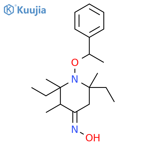 N-[2,6-Diethyl-2,3,6-trimethyl-1-(1-phenylethoxy)piperidin-4-ylidene]hydroxylamine structure