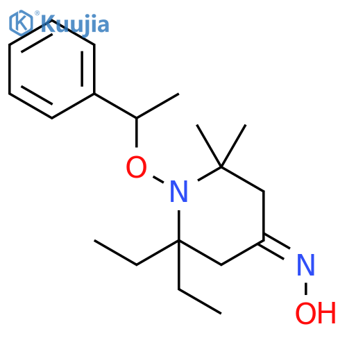 4-Piperidinone, 2,2-diethyl-6,6-dimethyl-1-(1-phenylethoxy)-, oxime structure