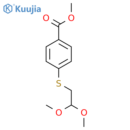 BENZOIC ACID, 4-[(2,2-DIMETHOXYETHYL)THIO]-, METHYL ESTER structure