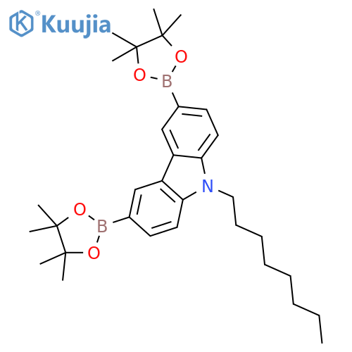 9-Octyl-3,6-bis(4,4,5,5-tetramethyl-1,3,2-dioxaborolan-2-yl)-9H-carbazole structure