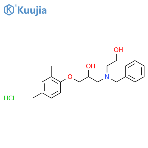 1-benzyl(2-hydroxyethyl)amino-3-(2,4-dimethylphenoxy)propan-2-ol hydrochloride structure