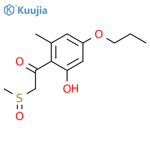 Ethanone, 1-(2-hydroxy-6-methyl-4-propoxyphenyl)-2-(methylsulfinyl)- structure