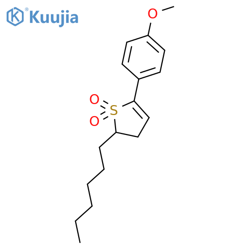 THIOPHENE, 2-HEXYL-2,3-DIHYDRO-5-(4-METHOXYPHENYL)-, 1,1-DIOXIDE structure