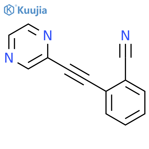 BENZONITRILE, 2-(PYRAZINYLETHYNYL)- structure