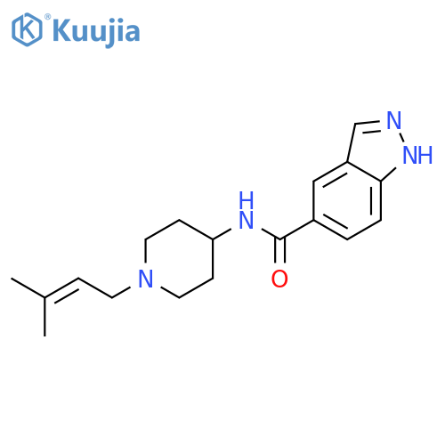 1H-INDAZOLE-5-CARBOXAMIDE, N-[1-(3-METHYL-2-BUTENYL)-4-PIPERIDINYL]- structure