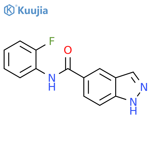 1H-Indazole-5-carboxamide, N-(2-fluorophenyl)- structure
