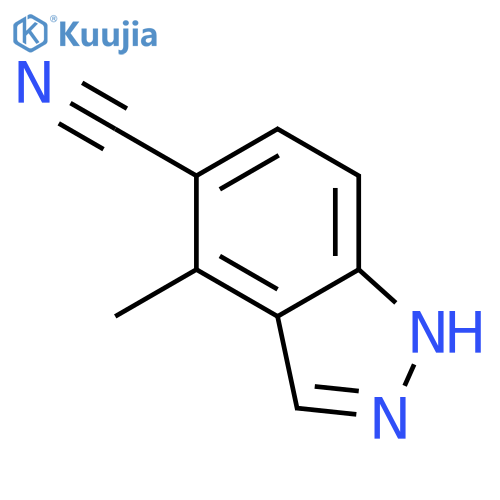 4-Methyl-5-cyano-(1H)indazole structure