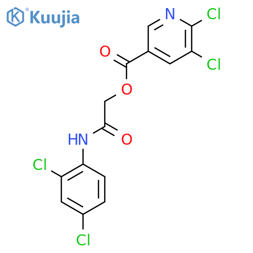 [(2,4-Dichlorophenyl)carbamoyl]methyl 5,6-dichloropyridine-3-carboxylate structure