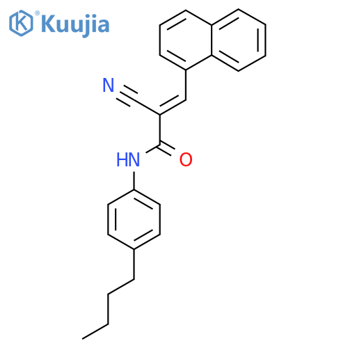 N-(4-butylphenyl)-2-cyano-3-(naphthalen-1-yl)prop-2-enamide structure