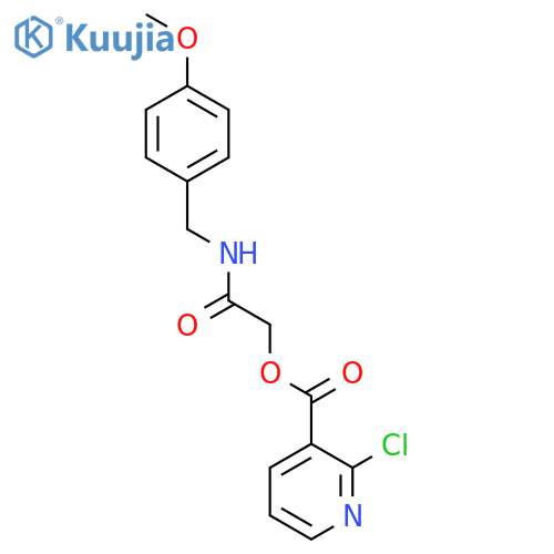 {[(4-Methoxyphenyl)methyl]carbamoyl}methyl 2-chloropyridine-3-carboxylate structure