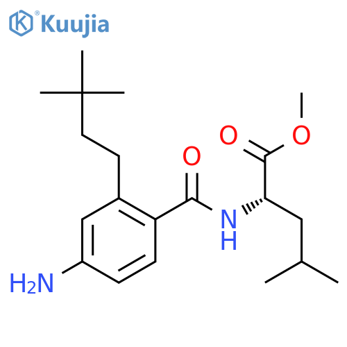L-Leucine, N-[4-amino-2-(3,3-dimethylbutyl)benzoyl]-, methyl ester structure
