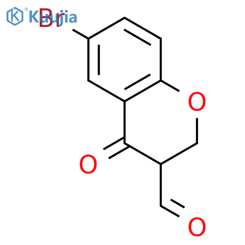 2H-1-Benzopyran-3-carboxaldehyde, 6-bromo-3,4-dihydro-4-oxo- structure