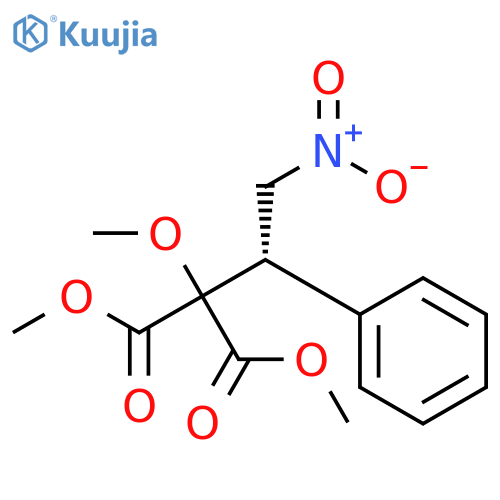 PROPANEDIOIC ACID, METHOXY[(1S)-2-NITRO-1-PHENYLETHYL]-, DIMETHYL ESTER structure