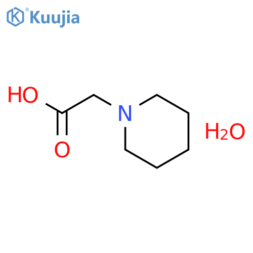 2-(1-piperidyl)acetic acid;hydrate structure