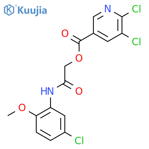 [(5-Chloro-2-methoxyphenyl)carbamoyl]methyl 5,6-dichloropyridine-3-carboxylate structure