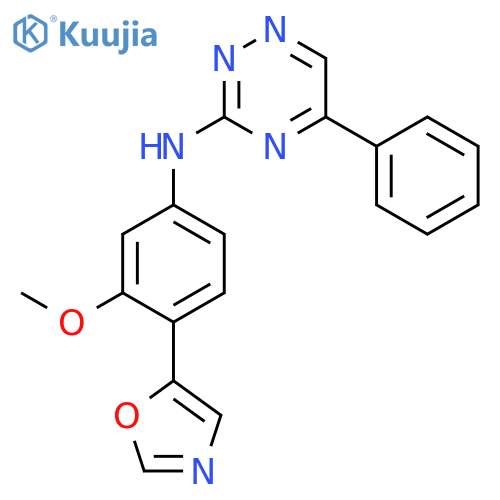 1,2,4-TRIAZIN-3-AMINE, N-[3-METHOXY-4-(5-OXAZOLYL)PHENYL]-5-PHENYL- structure