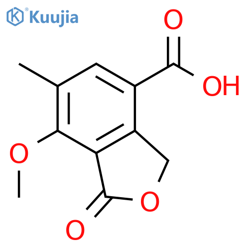 7-methoxy-6-methyl-1-oxo-1,3-dihydro-2-benzofuran-4-carboxylic acid structure