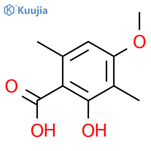 2-hydroxy-4-methoxy-3,6-dimethylbenzoic acid structure
