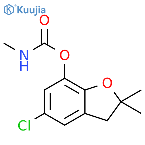 5-Chloro-2,2-dimethyl-2,3-dihydrobenzofuran-7-yl Methylcarbamate structure