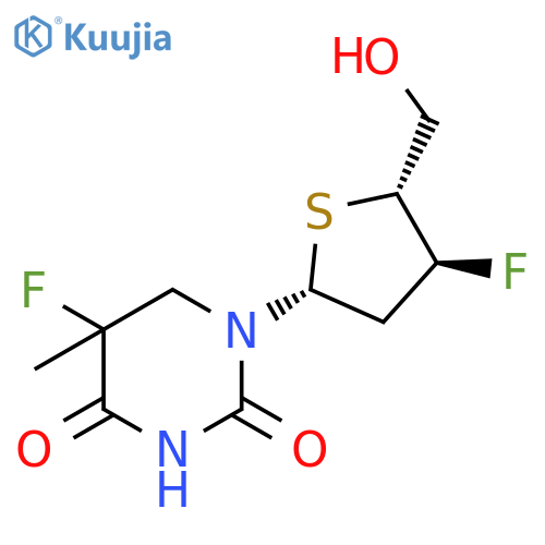 Thymidine, 3'-deoxy-3',5-difluoro-4'-thio- structure