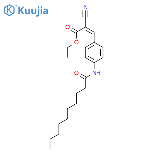 2-Propenoic acid, 2-cyano-3-[4-[(1-oxodecyl)amino]phenyl]-, ethyl ester structure