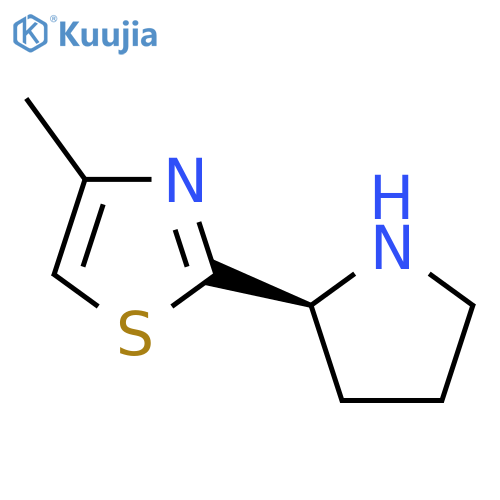 THIAZOLE, 4-METHYL-2-(2S)-2-PYRROLIDINYL- structure