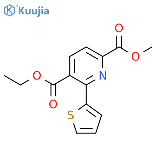 2,5-Pyridinedicarboxylic acid, 6-(2-thienyl)-, 5-ethyl 2-methyl ester structure