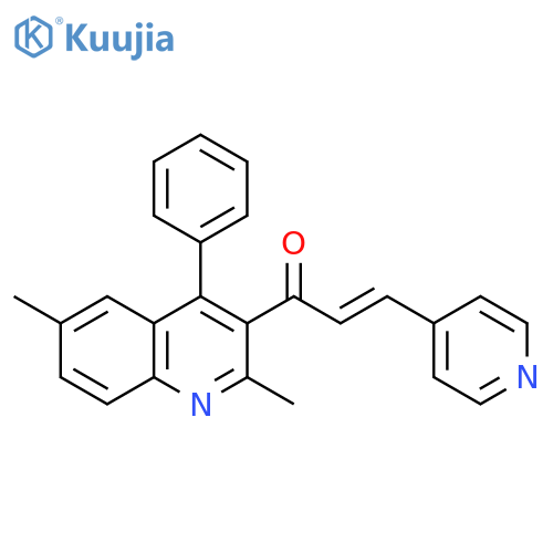 2-PROPEN-1-ONE, 1-(2,6-DIMETHYL-4-PHENYL-3-QUINOLINYL)-3-(4-PYRIDINYL)- structure