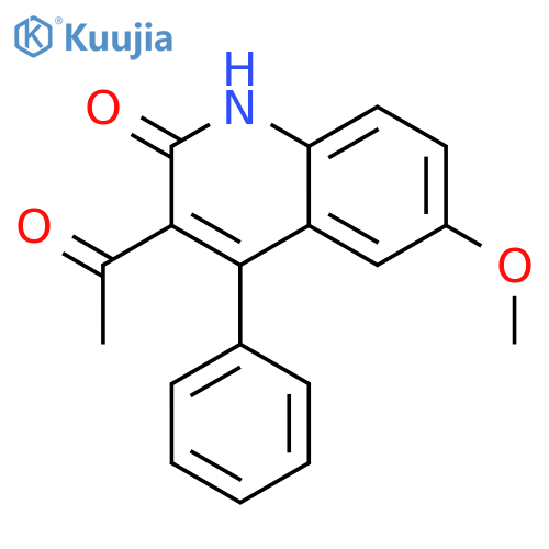 2(1H)-Quinolinone, 3-acetyl-6-methoxy-4-phenyl- structure