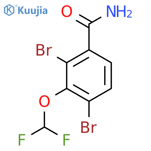 2,4-Dibromo-3-(difluoromethoxy)benzamide structure