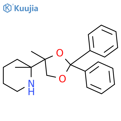 (2r)-2-methyl-2-[(4r)-4-methyl-2,2-diphenyl-1,3-dioxolan-4-yl]piperidine structure