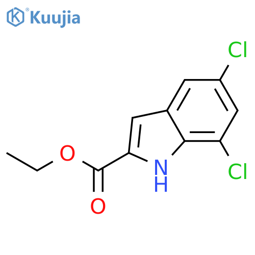 Ethyl 5,7-dichloro-1H-indole-2-carboxylate structure