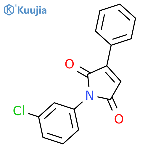 1H-PYRROLE-2,5-DIONE, 1-(3-CHLOROPHENYL)-3-PHENYL- structure