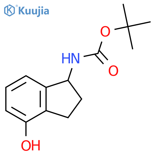 Tert-butyl N-(4-hydroxy-2,3-dihydro-1H-inden-1-yl)carbamate structure