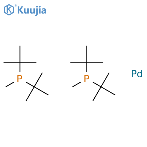 Di-tert-butyl(methyl)phosphane--palladium (2/1) structure