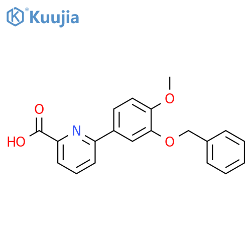 2-Pyridinecarboxylic acid, 6-[4-methoxy-3-(phenylmethoxy)phenyl]- structure