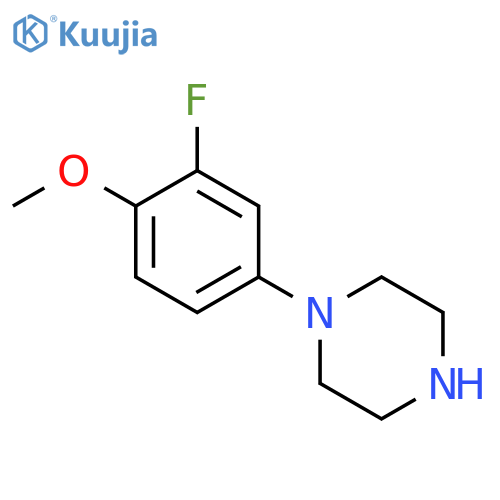 1-(3-fluoro-4-methoxyphenyl)piperazine structure