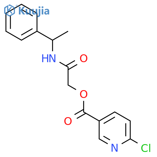 [(1-Phenylethyl)carbamoyl]methyl 6-chloropyridine-3-carboxylate structure