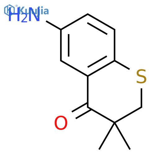 4H-1-Benzothiopyran-4-one, 6-amino-2,3-dihydro-3,3-dimethyl- structure