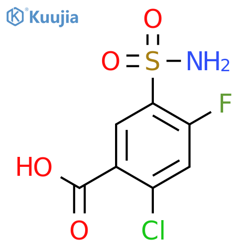 2-Chloro-4-fluoro-5-sulfamoylbenzoic acid structure