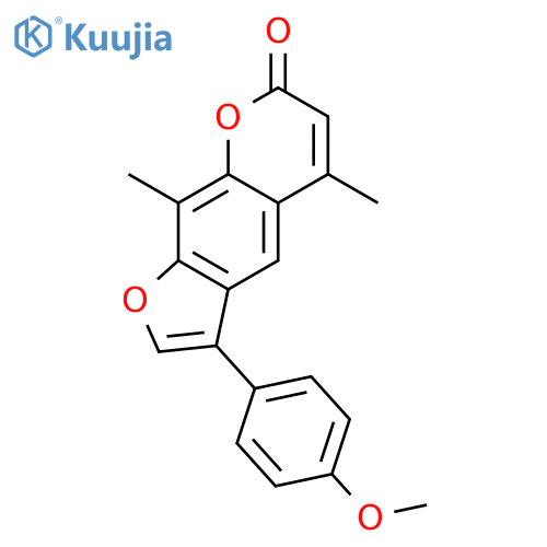 3-(4-methoxyphenyl)-5,9-dimethyl-7H-furo[3,2-g]chromen-7-one structure