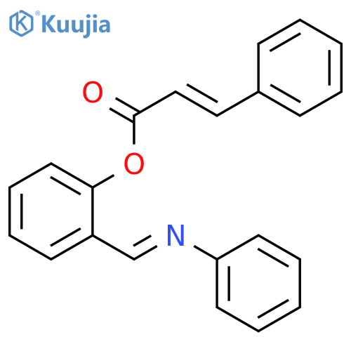 2-PROPENOIC ACID, 3-PHENYL-, 2-[(PHENYLIMINO)METHYL]PHENYL ESTER, (2E)- structure