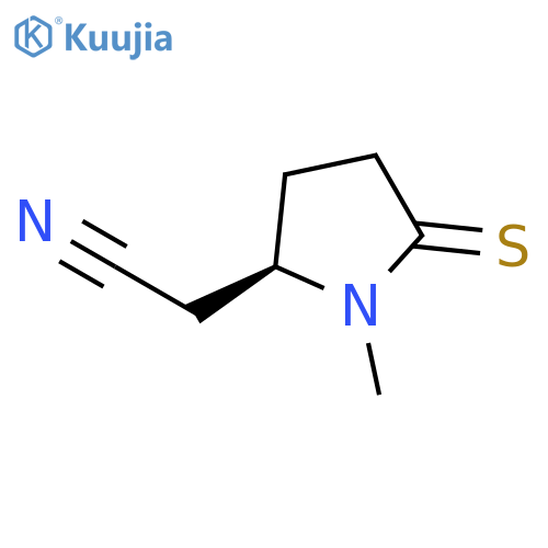 2-Pyrrolidineacetonitrile,1-methyl-5-thioxo-,(2R)-(9CI) structure