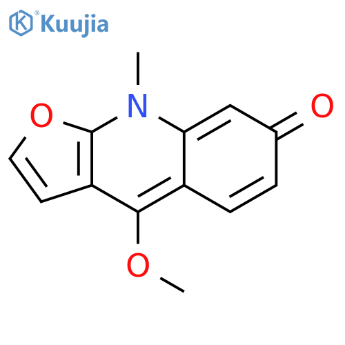 Furo[2,3-b]quinolin-7(9H)-one, 4-methoxy-9-methyl- structure